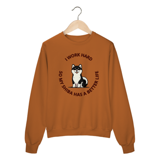 Nome do produto Moletom Black Shiba Inu Work Hard