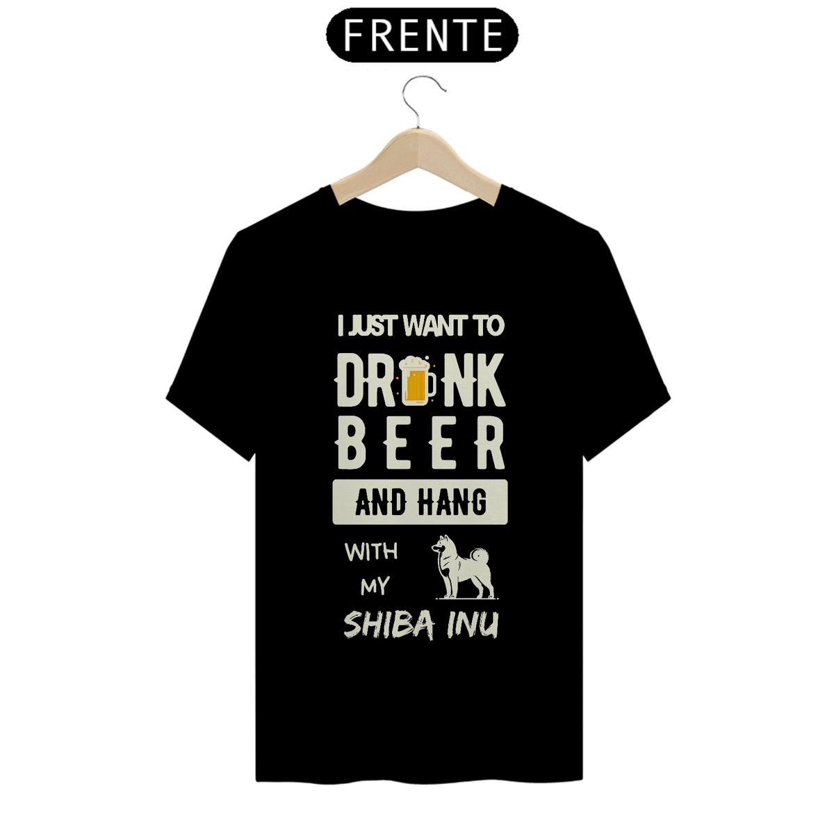 Nome do produto: T-Shirt Shiba Inu Drink Beer