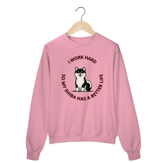 Nome do produto Moletom Black Shiba Inu Work Hard