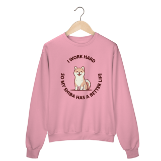 Nome do produto Moletom Shiba Inu Work Hard