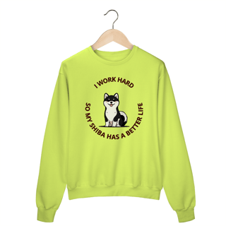 Nome do produto Moletom Black Shiba Inu Work Hard