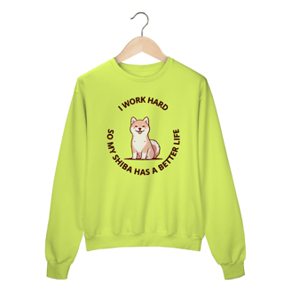 Nome do produto Moletom Shiba Inu Work Hard