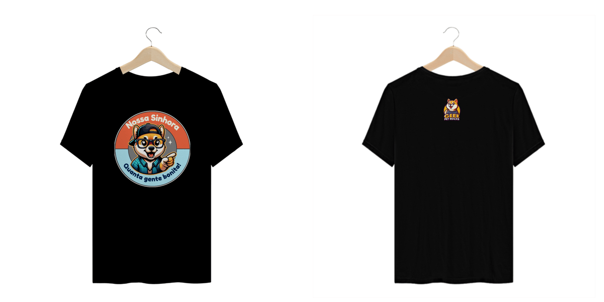 Nome do produto: T-Shirt Plus Size| Shiba | Quanta Gente Bonita by Fred