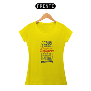 Nome do produto JESUS PE COMO UMA CIDADE DE REFÚGIO - BABY LOOK
