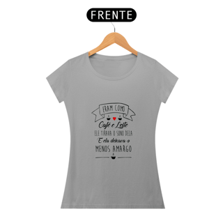 Nome do produto ERAM COMO CAFÉ E LEITE - BABY LOOK