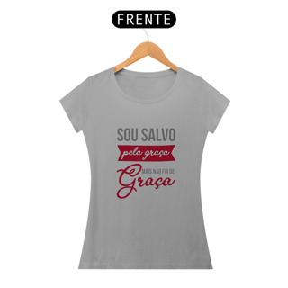 Nome do produto SOU SALVO PELA GRAÇA - BABY LOOK    