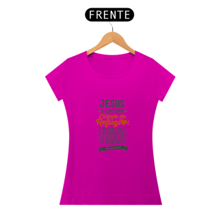 Nome do produto JESUS PE COMO UMA CIDADE DE REFÚGIO - BABY LOOK