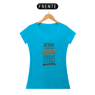 Nome do produto JESUS PE COMO UMA CIDADE DE REFÚGIO - BABY LOOK