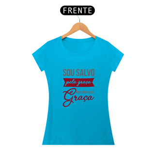 Nome do produto SOU SALVO PELA GRAÇA - BABY LOOK    