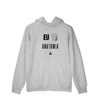 Nome do produto Moletom c/ bolso Eu <3 Anatomia