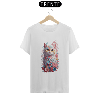 Nome do produto Gato Com Flores Efeito Aquarela Design Vintage