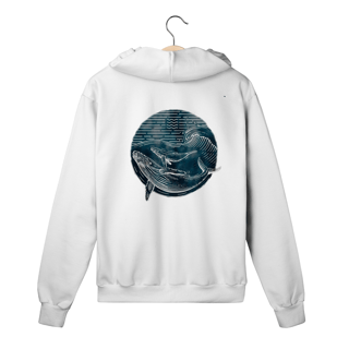 Nome do produto Moleton com ziper - Baleias 