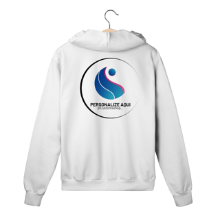 Nome do produto Moleton com ziper para customizar como quiser