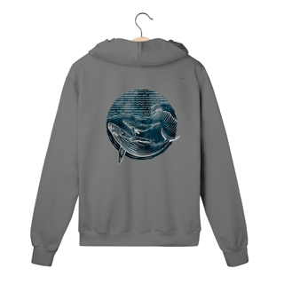 Nome do produto Moleton com ziper - Baleias 