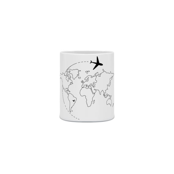 Caneca Mapa Mundi