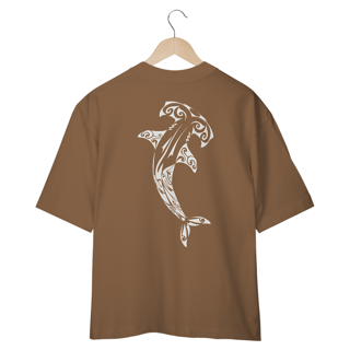 Nome do produto Camiseta Oversized - Tubarão martelo branco