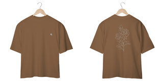 Nome do produto Camiseta Oversized - Flor branca