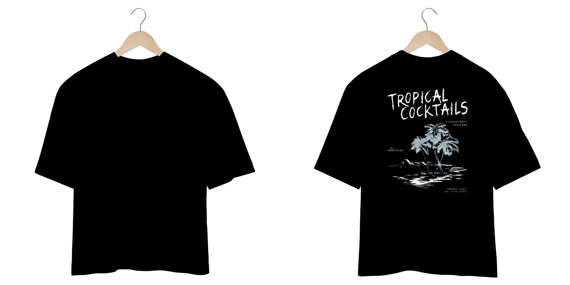 Camiseta Oversized - Tropical Cocktails