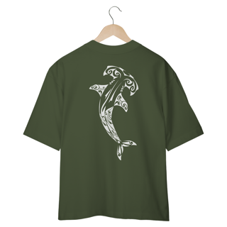 Nome do produto Camiseta Oversized - Tubarão martelo branco