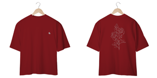 Nome do produto Camiseta Oversized - Flor branca
