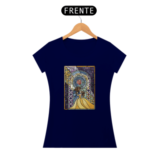 Nome do produto Camiseta Baby Long Feminina Movie Star - Beauty and the Beast