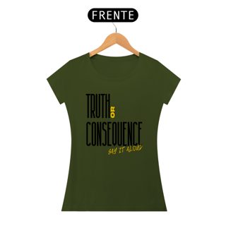 Nome do produto Camiseta Baby Long Feminina Rock On - Truth or consequence