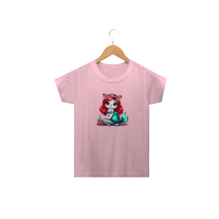 Nome do produto CAMISETA INFANTIL FEMININA CAT SEREIA