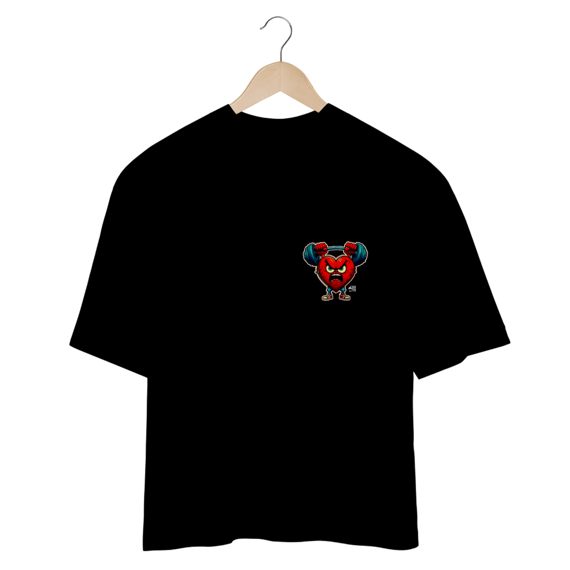 Camiseta Oversized - Coração Sticker
