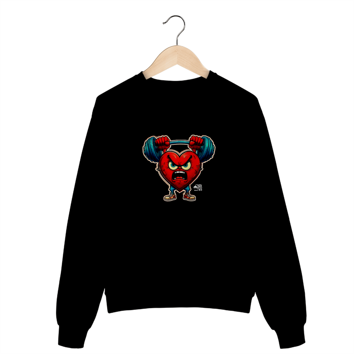 Nome do produto: Moletom Fechado/Blusão - Coração Sticker