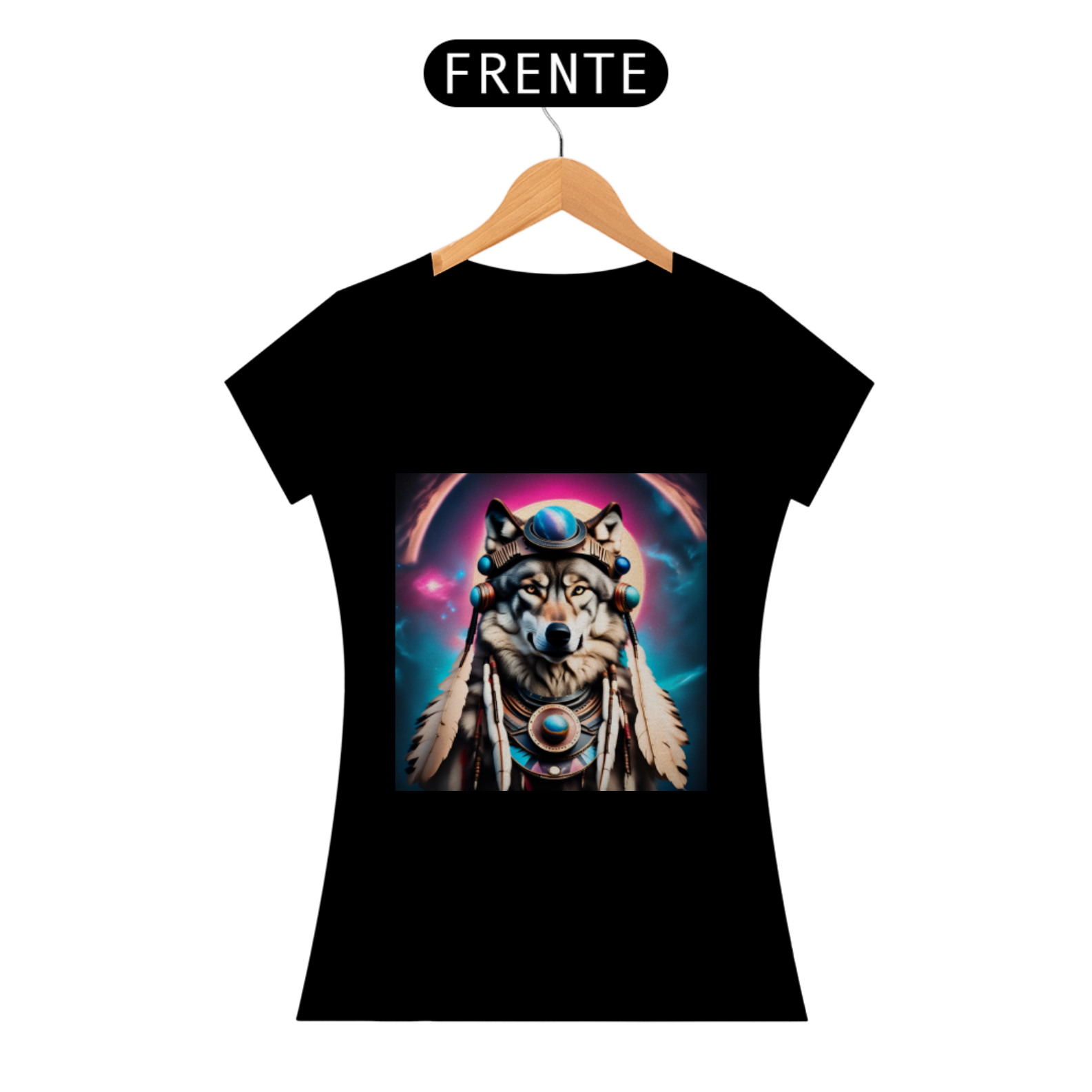 Camiseta Feminina Lobo Estelar