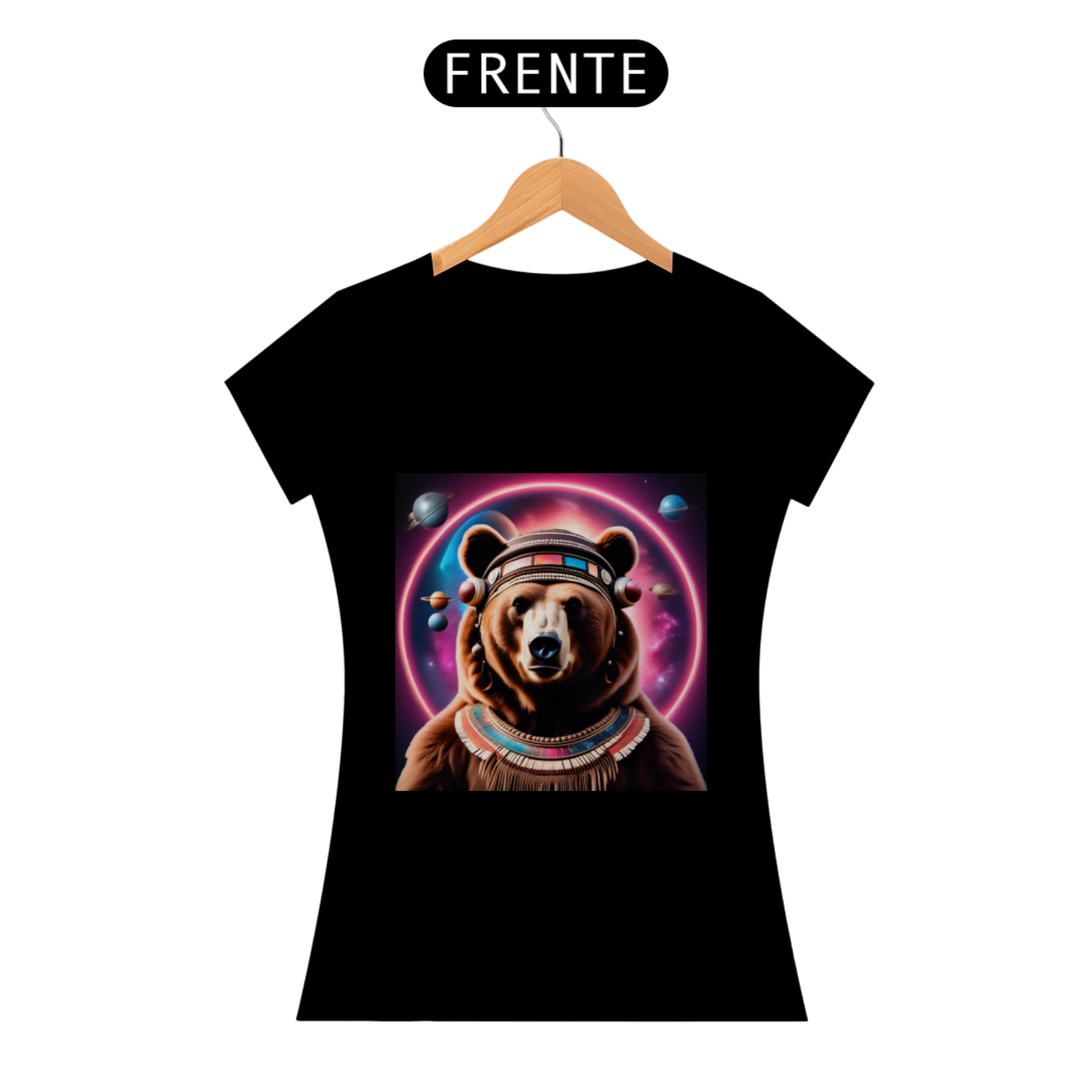 Camiseta Feminina Urso Estelar