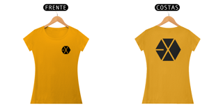 Nome do produto Baby Look EXO logo - frente e costas