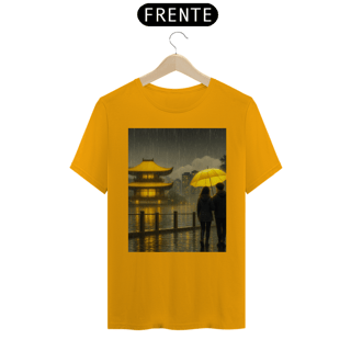 Nome do produto Camiseta Unissex Guarda-Chuvas Amarelo