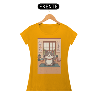 Nome do produto Baby Look Yoga Cat - the Gray