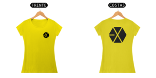 Nome do produto Baby Look EXO logo - frente e costas