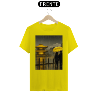 Nome do produto Camiseta Unissex Guarda-Chuvas Amarelo