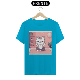 Nome do produto Camiseta Unissex Yoga Cat - the White