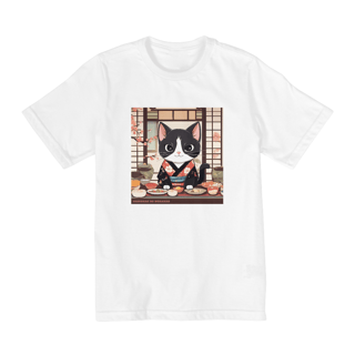 Nome do produto Camiseta Infantil Sushi Cat (de 10 a 14 anos)