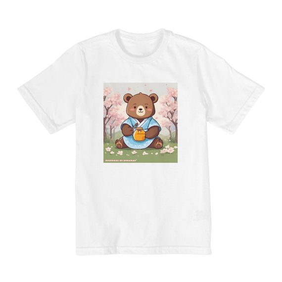 Camiseta Infantil Blue Hanbok Honey Bear