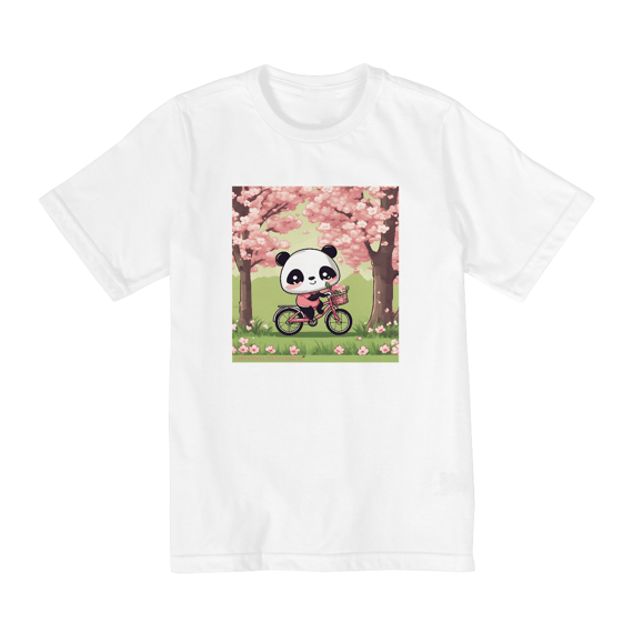 Camiseta Infantil Bike Panda (de 10 a 14 anos)