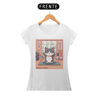 Nome do produto Baby Look Yoga Cat - the Grey