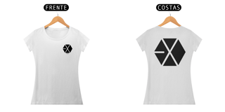 Baby Look EXO Logo frente e costas