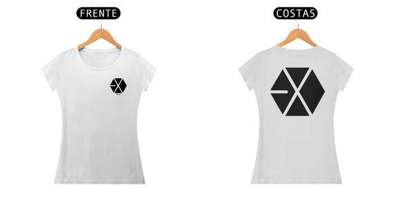 Baby Look EXO Logo frente e costas