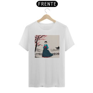 Camiseta Unissex Cerejeira e Hanbok