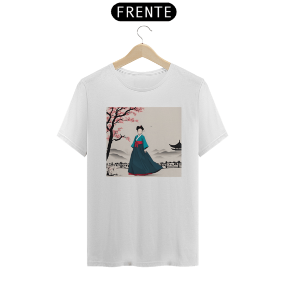 Camiseta Unissex Cerejeira e Hanbok