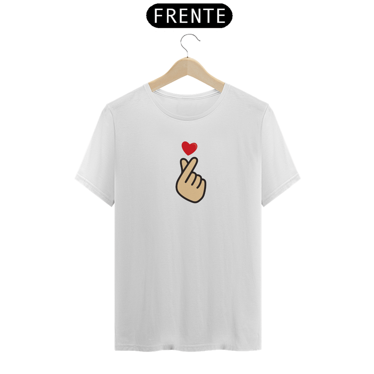 Nome do produto: Camiseta Unissex Coração Coreano Colors