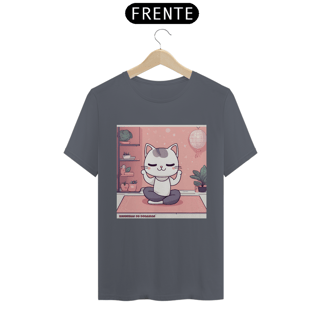 Nome do produto Camiseta Unissex Yoga Cat - the White