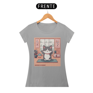Nome do produto Baby Look Yoga Cat - the Grey