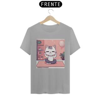 Nome do produto Camiseta Unissex Yoga Cat - the White