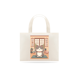 Ecobag Yoga Cat - the Gray